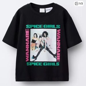 Zara Black Spice Girls Graphic Tee